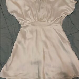 BHLDN Cream Satin Wedding Dress